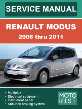 Книга по ремонту Renault Modus с 2008 по 2011 год в формате PDF (на английском языке)
