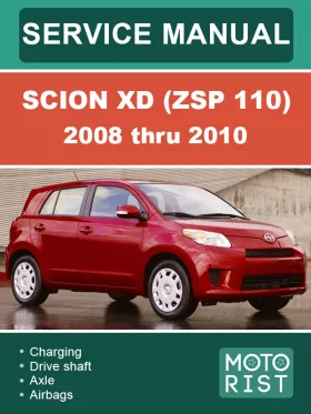 Книга по ремонту Scion xD (ZSP 110) с 2008 по 2010 год в формате PDF (на английском языке)