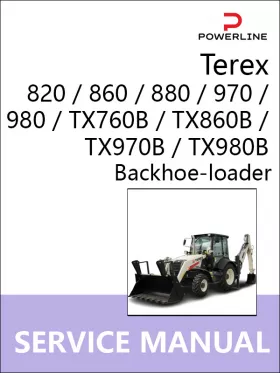 Книга по ремонту экскаватора-погрузчика Terex 820 / 860 / 880 / 970 / 980 / TX760B / TX860B / TX970B / TX980B в формате PDF (на английском языке)