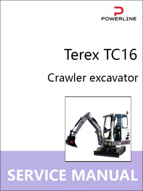 Книга по ремонту экскаватора Terex TC16 в формате PDF (на английском языке)