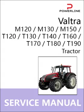Книга по ремонту трактора Valtra M120 / M130 / M150 / T120 / T130 / T140 / T160 / T170 / T180 / T190 в формате PDF (на английском языке)