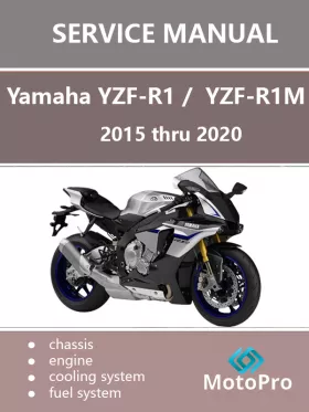 Книга по ремонту мотоцикла Yamaha YZF-R1 / Yamaha YZF-R1M с 2015 по 2020 год в формате PDF (на английском языке)