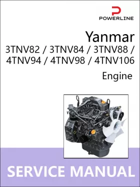 Книга по ремонту двигателей Yanmar 3TNV82 / 3TNV84 / 3TNV88 / 4TNV94 / 4TNV98 / 4TNV106 в формате PDF (на английском языке)
