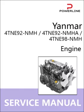 Книга по ремонту двигателей Yanmar 4TNE92-NMH / 4TNE92-NMHA / 4TNE98-NMH в формате PDF (на английском языке)