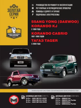 Книга по ремонту SsangYong Korando KJ / SsangYong Korando Cabrio / ТАGАZ Tager с 1996 по 2008 год в формате PDF