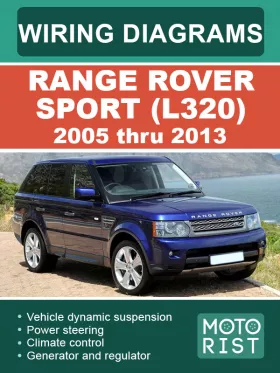 Цветные электросхемы Range Rover Sport (L320) с 2005 по 2013 год в формате PDF (на английском языке)