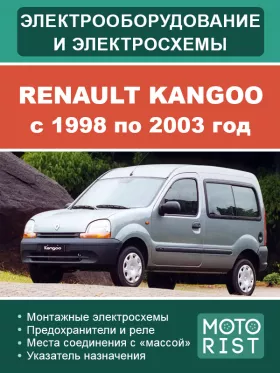 Электрооборудование и электросхемы Renault Kangoo с 1998 по 2003 год в формате PDF